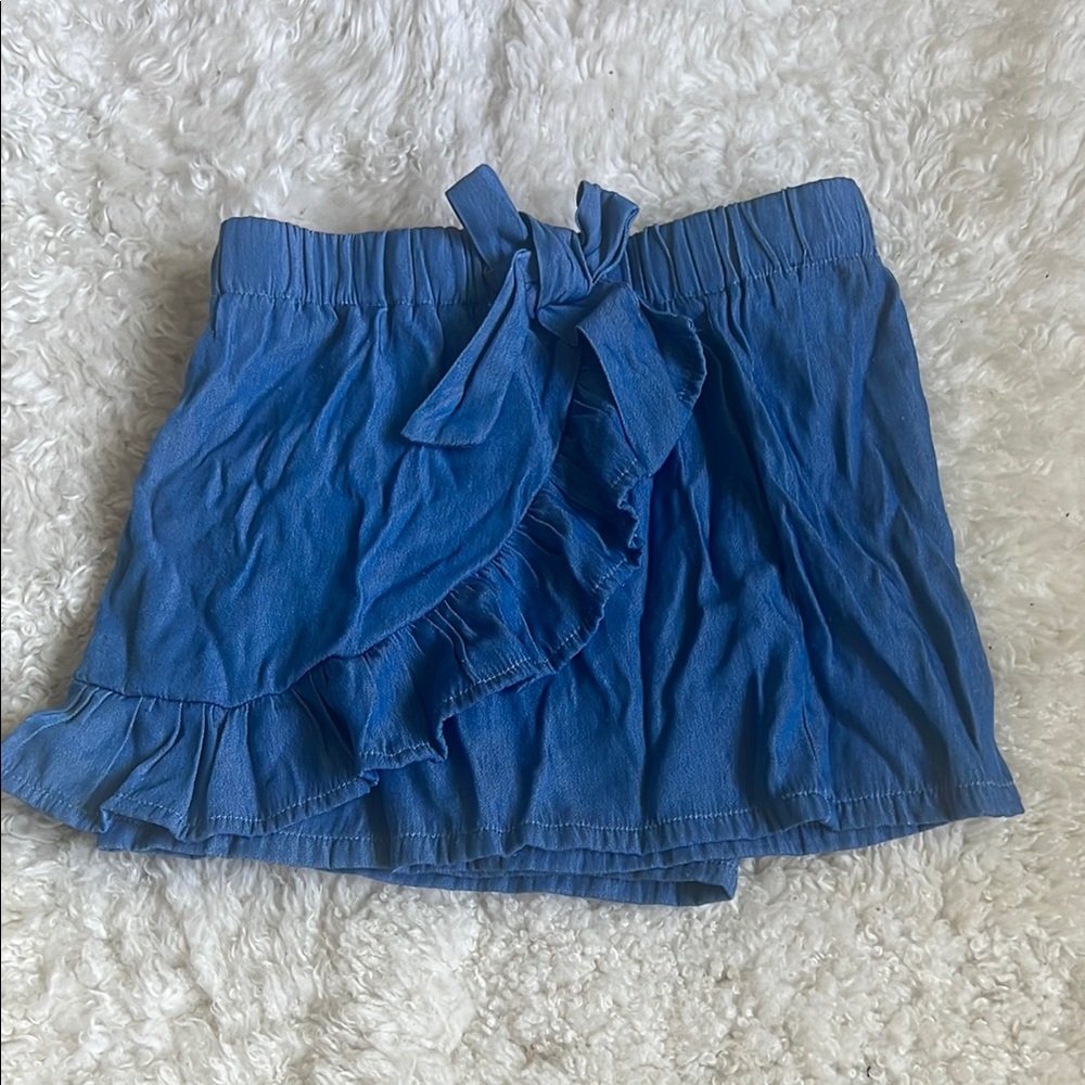 Shein Girls Blue Ruffle Skort 6-7 Yrs
